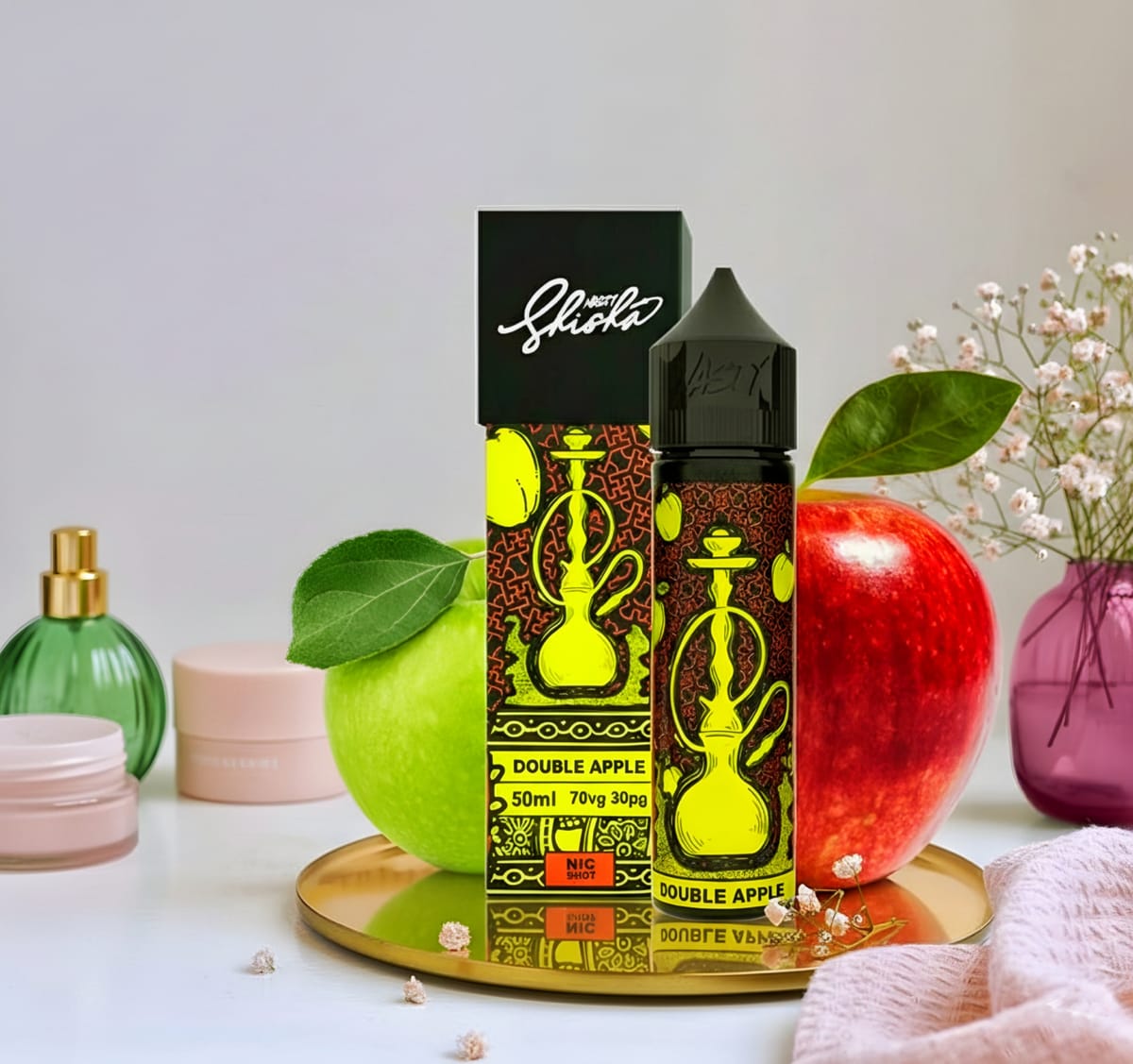 Double Apple 50ml Shortfill E-Liquid By Nasty Juice